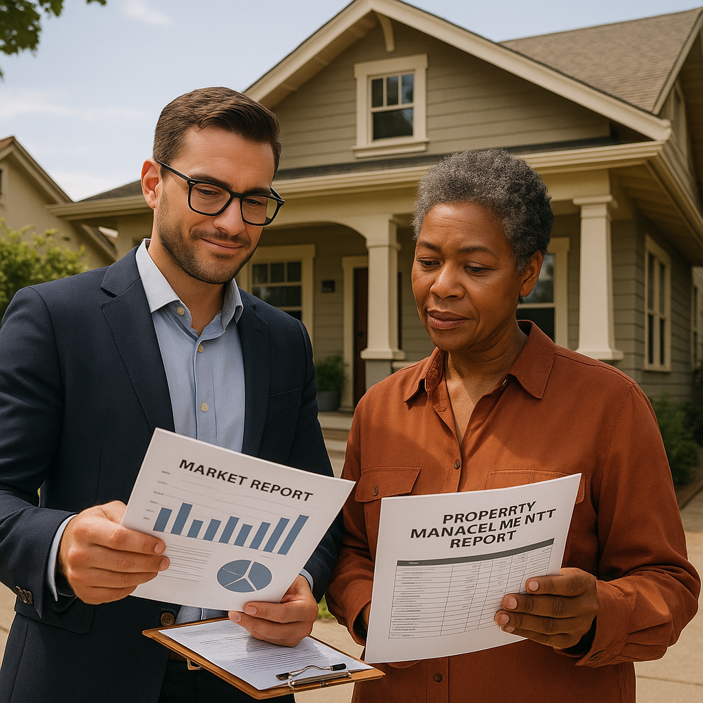 A confident real estate investor and a property ow