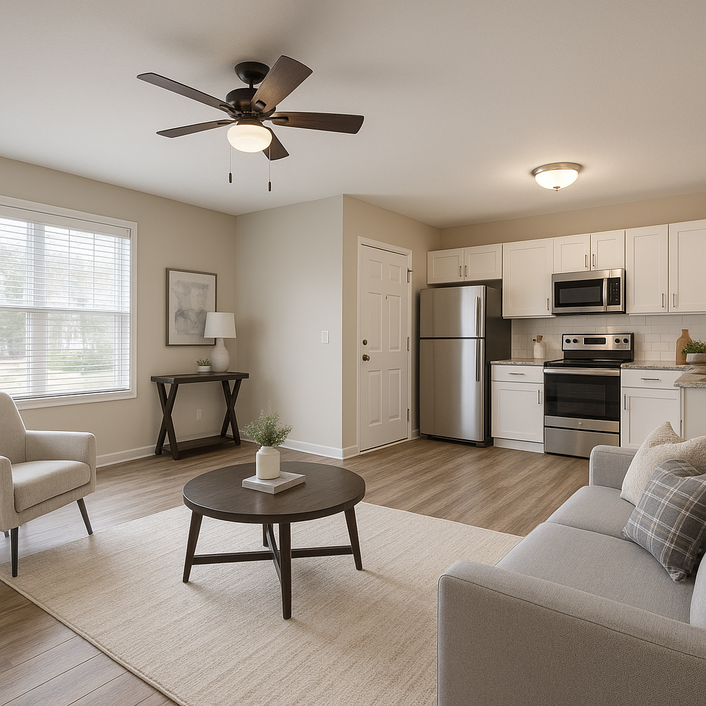 A freshly cleaned and well-maintained rental prope