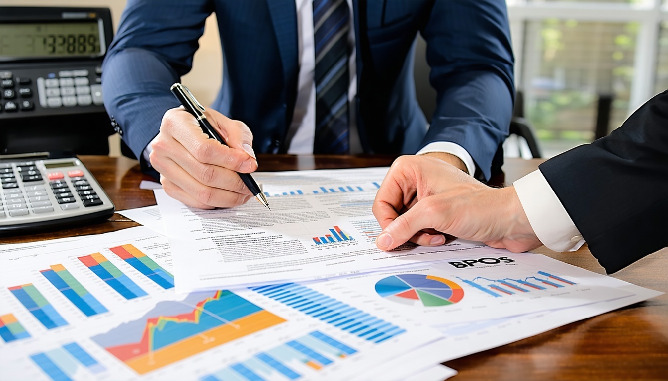 A real estate investor examining property document