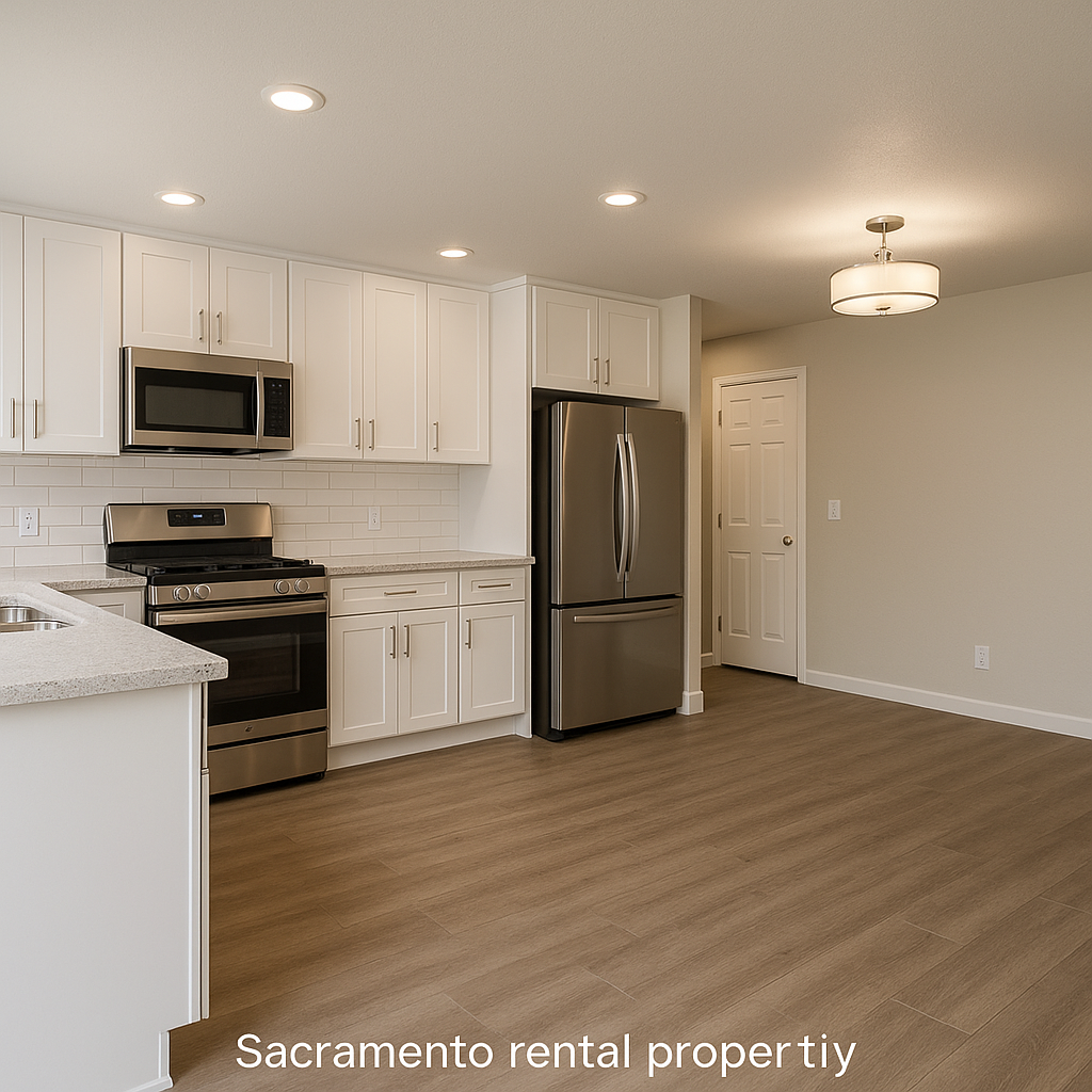 Modern renovated Sacramento rental property interi