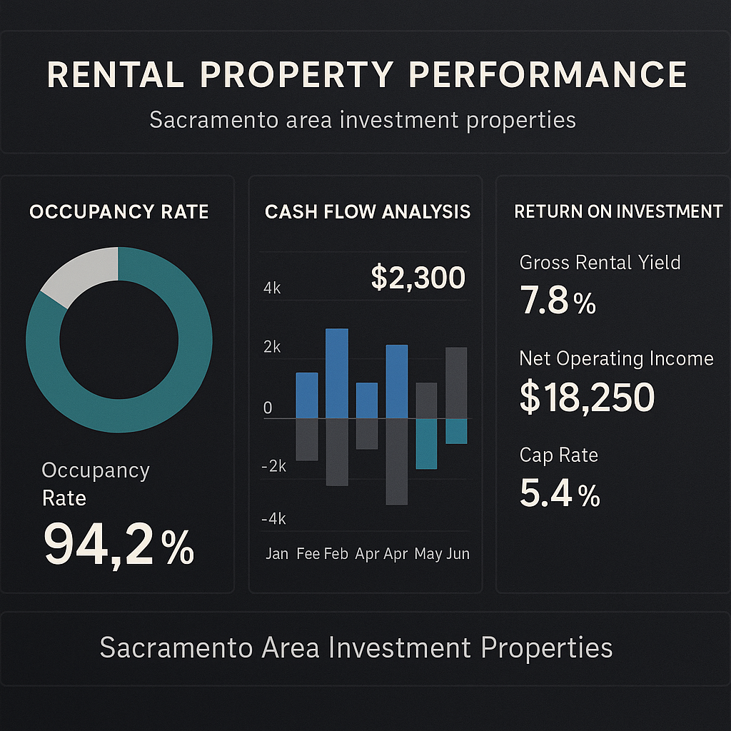 Professional dashboard displaying key rental prope