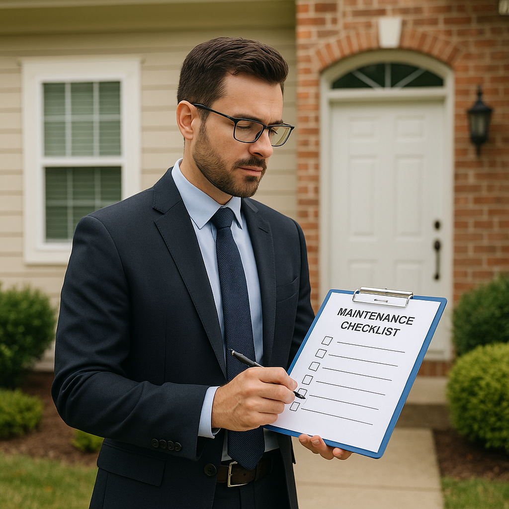 Professional property manager reviewing maintenanc-1